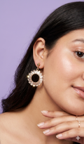 Crystal Sunburst Hoops