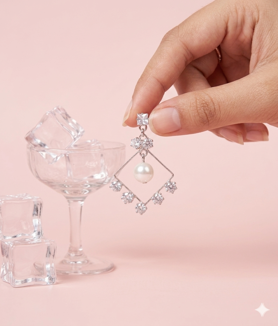 Pixel-Pearled Geo Hoops