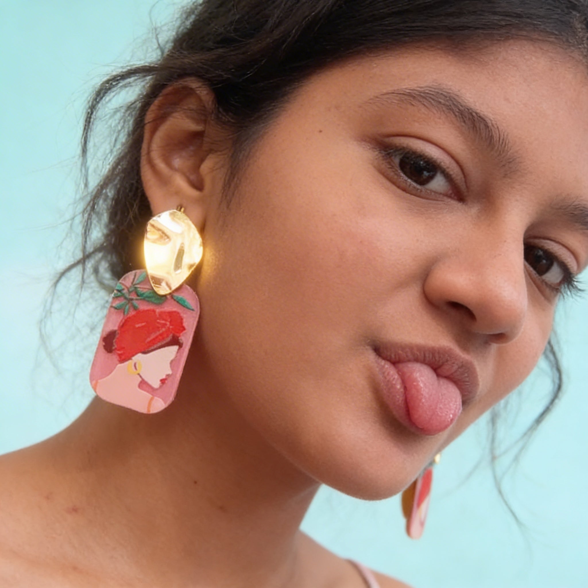 Renaissance Girl Acrylic Drops