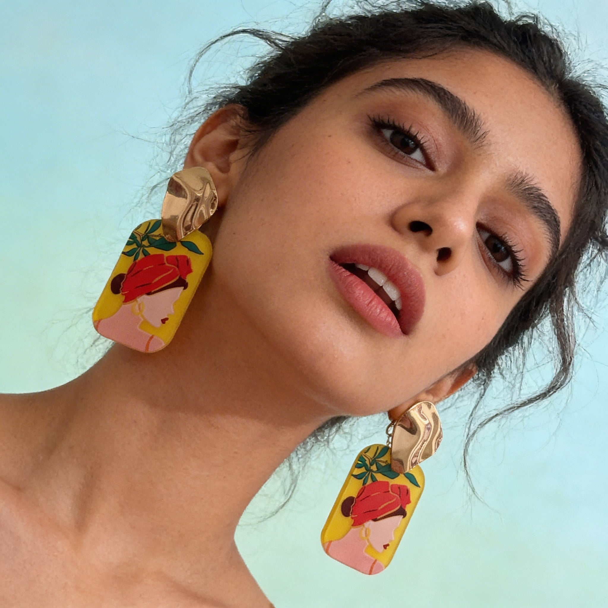 Renaissance Girl Acrylic Drops