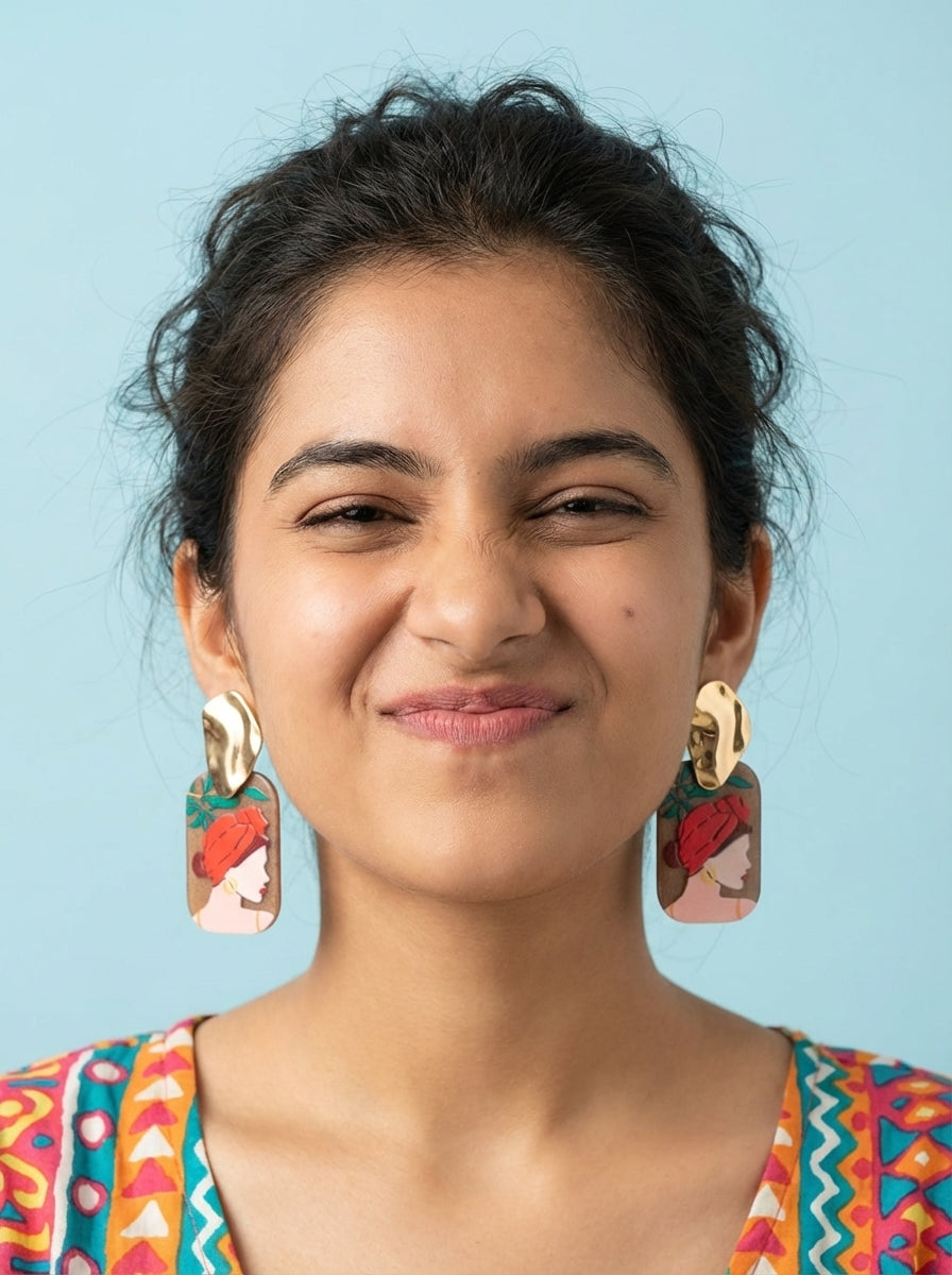 Renaissance Girl Acrylic Drops